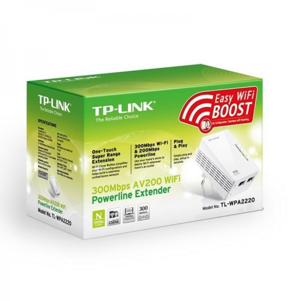 گسترش دهنده بی سیم پاورلاین تی‌پی‌لینک TP-LINK TL-WPA281 AV200 Powerline 300M