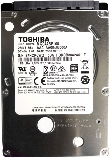 هارد 1TB SATA3 Toshiba Notebook 5400rpm