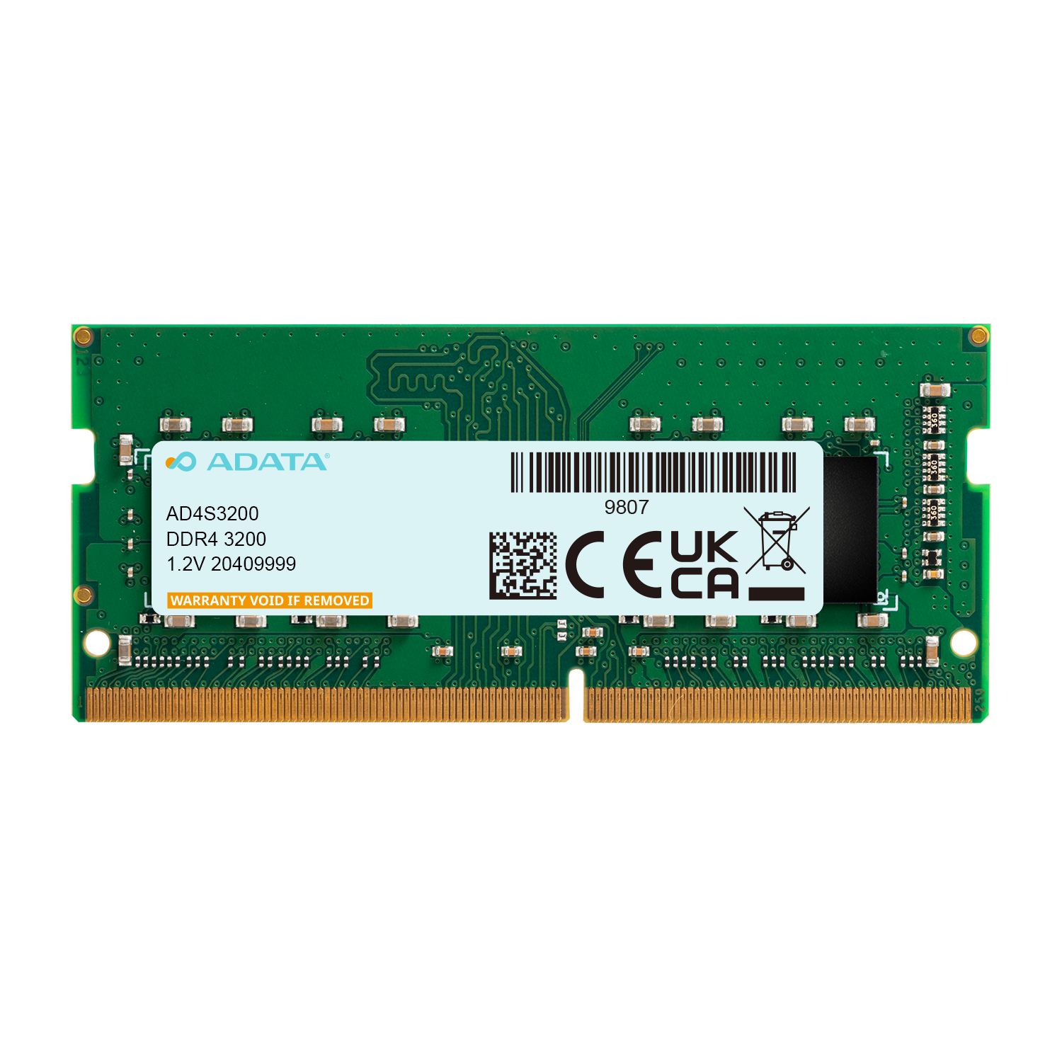 رم لپ تاپ Adata تک کاناله فرکانس 3200 مگاهرتز DDR4 حافظه 4 گیگابایت