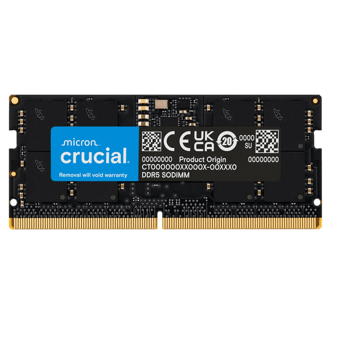 رم لپ تاپ کروشیال تک کاناله CT16 فرکانس 4800 DDR5 حافظه 16 گیگابایت (CL40)